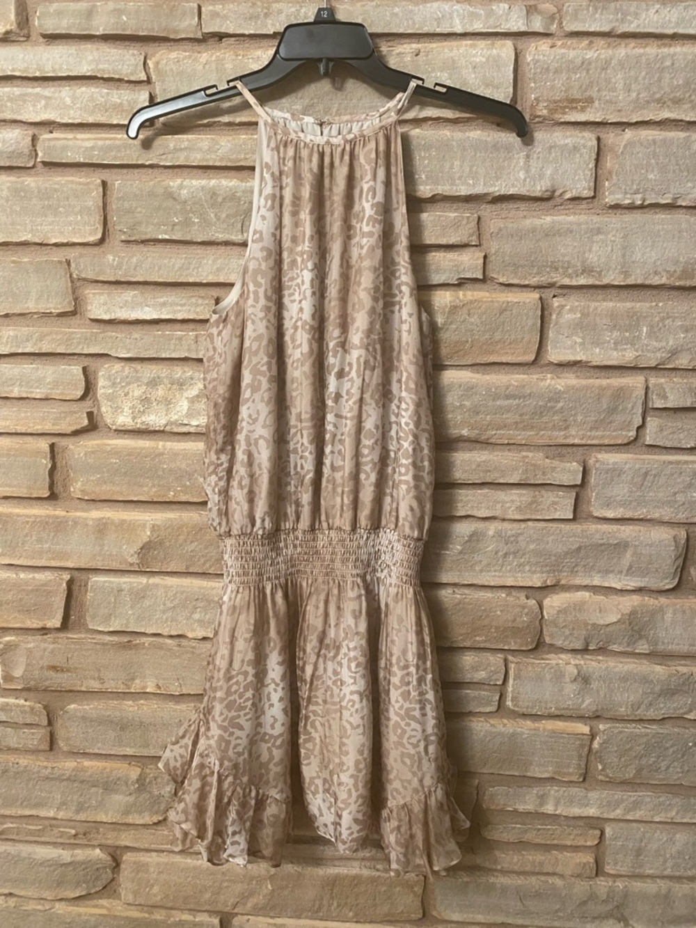 Ramy Brook Beige Animal Print Mini Dress Size M - Picture 11 of 12